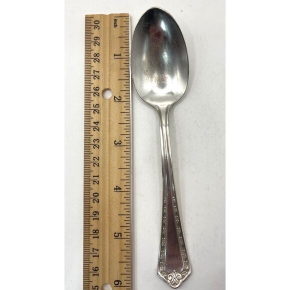 Antique Rogers Bros 1847 Silverplate Spoon 1916 Hampden Pattern 6 Inches - Picture 4 of 4